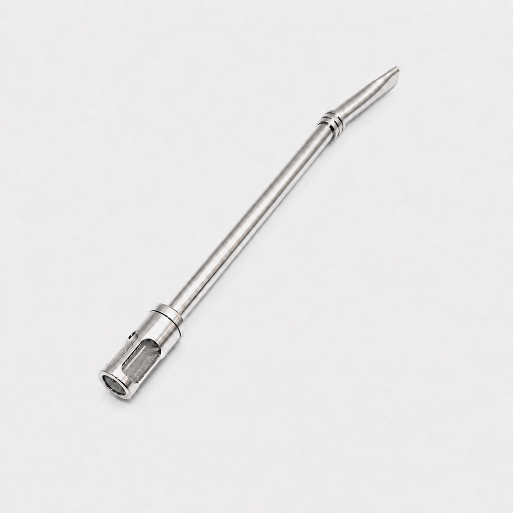 Brewline ultralight stainless steel coffee-brewing straw with micro-filter tip